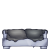 <b>Icy Two Cushion Couch</b><br/>This couch is pretty average, you could fit one (1) Snuffle on it.
